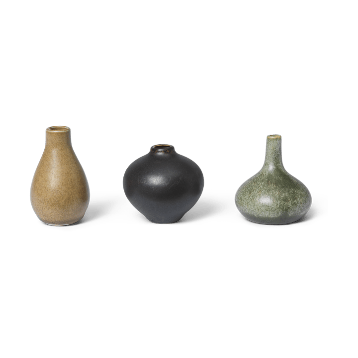 Komo vasee mini sæt med 3 - Calm - Ferm Living