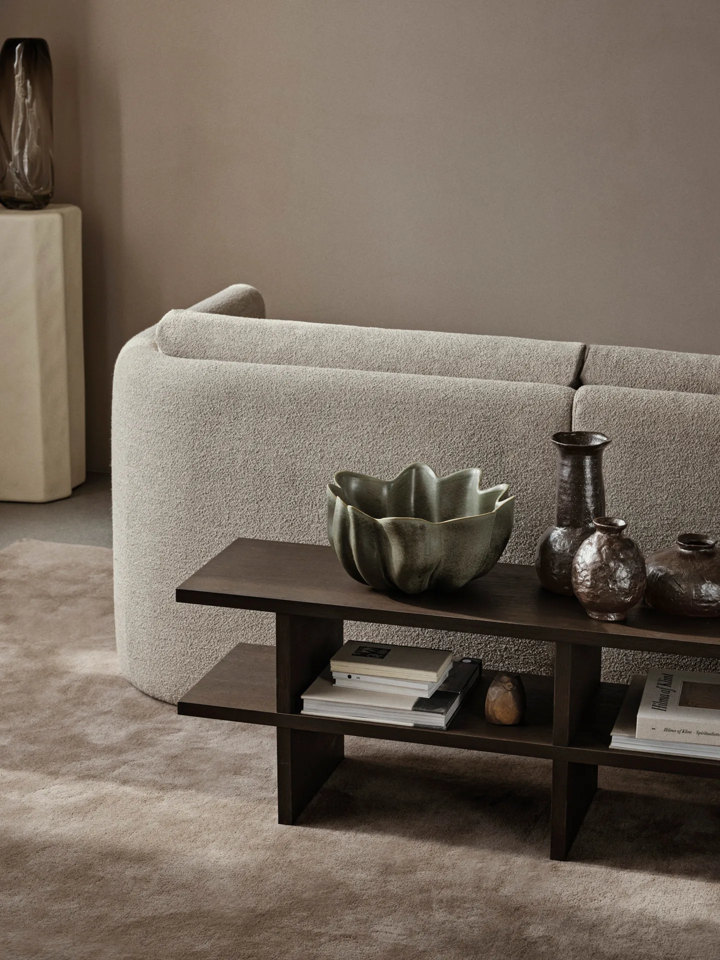 Kona bænk, Dark Stained oak veneer Ferm Living