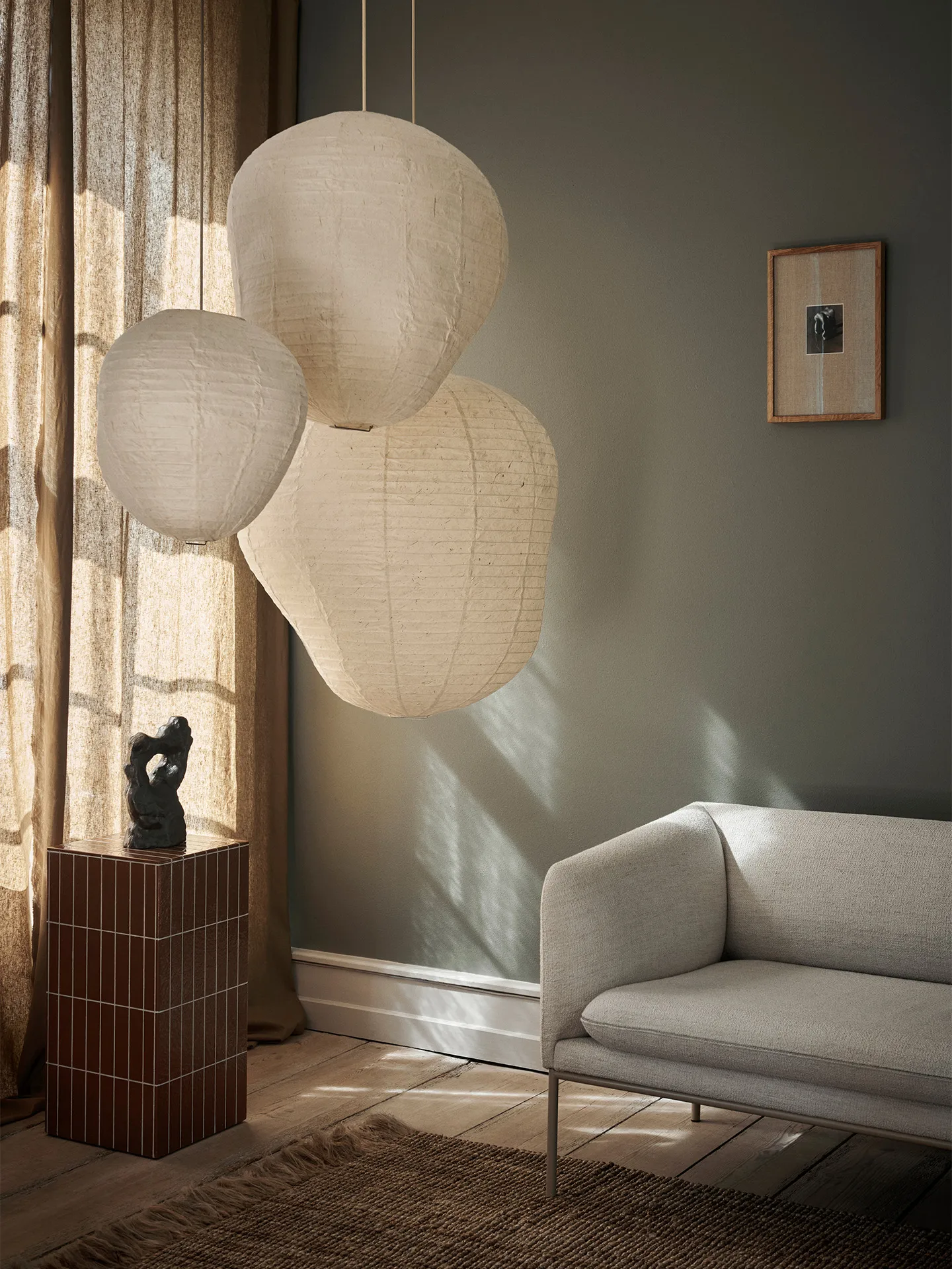 Kurbis lampeskærm, 40 cm, Natural Ferm Living