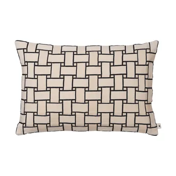 Lattice pudebetræk - Off-white-black, 40x60 cm - Ferm Living