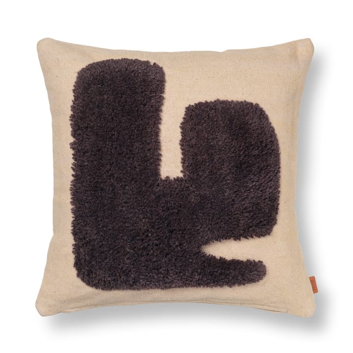 Lay pude 50x50 cm - Sand/Dark Brown - Ferm Living
