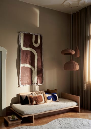 Lay rektangulær pude 40x60 cm - Sand/Bright Blue - Ferm Living
