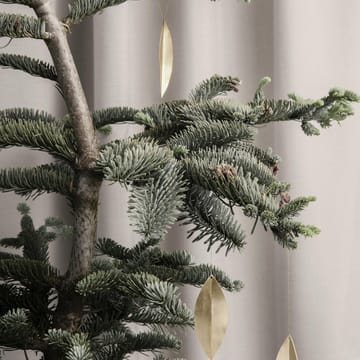 Leaf brass juletræspynt - 4 stk - Ferm Living