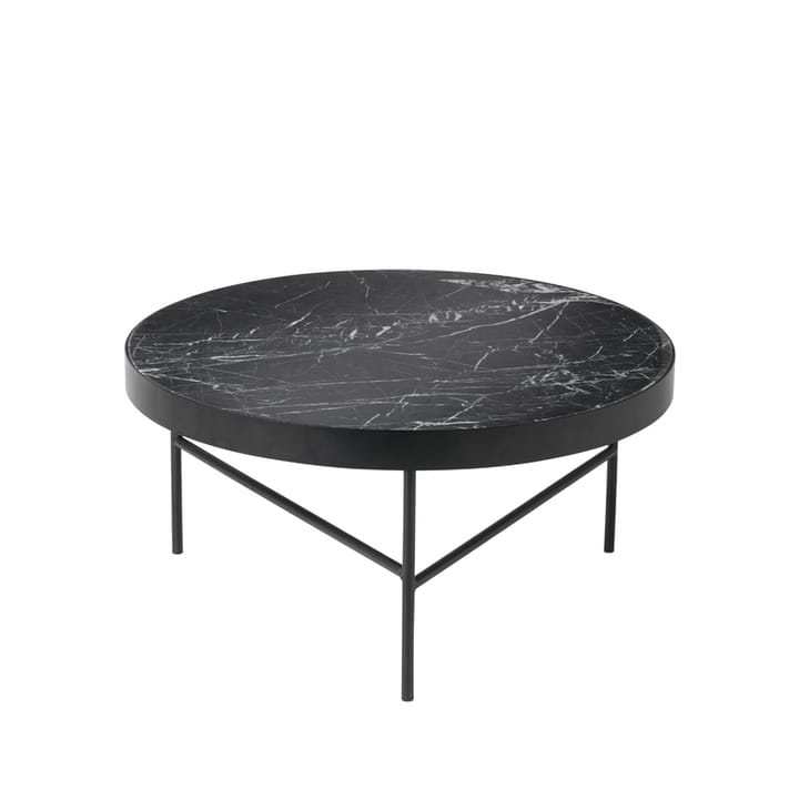Marble Table sofabord - marmor sort, large, sort stel - Ferm LIVING