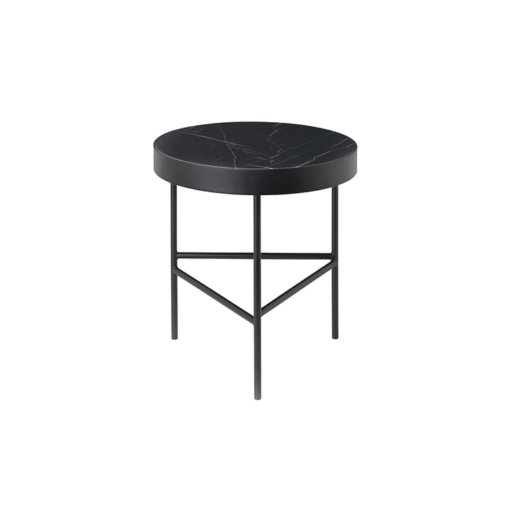Marble Table sofabord - marmor sort, medium, sort stel - Ferm Living
