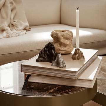 Marble Table sofabord - marmor sort, medium, sort stel - ferm LIVING