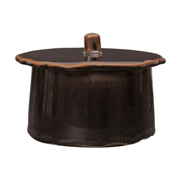 Marnen krukke med låg - Carob brown, Ø13×7 cm - Ferm Living