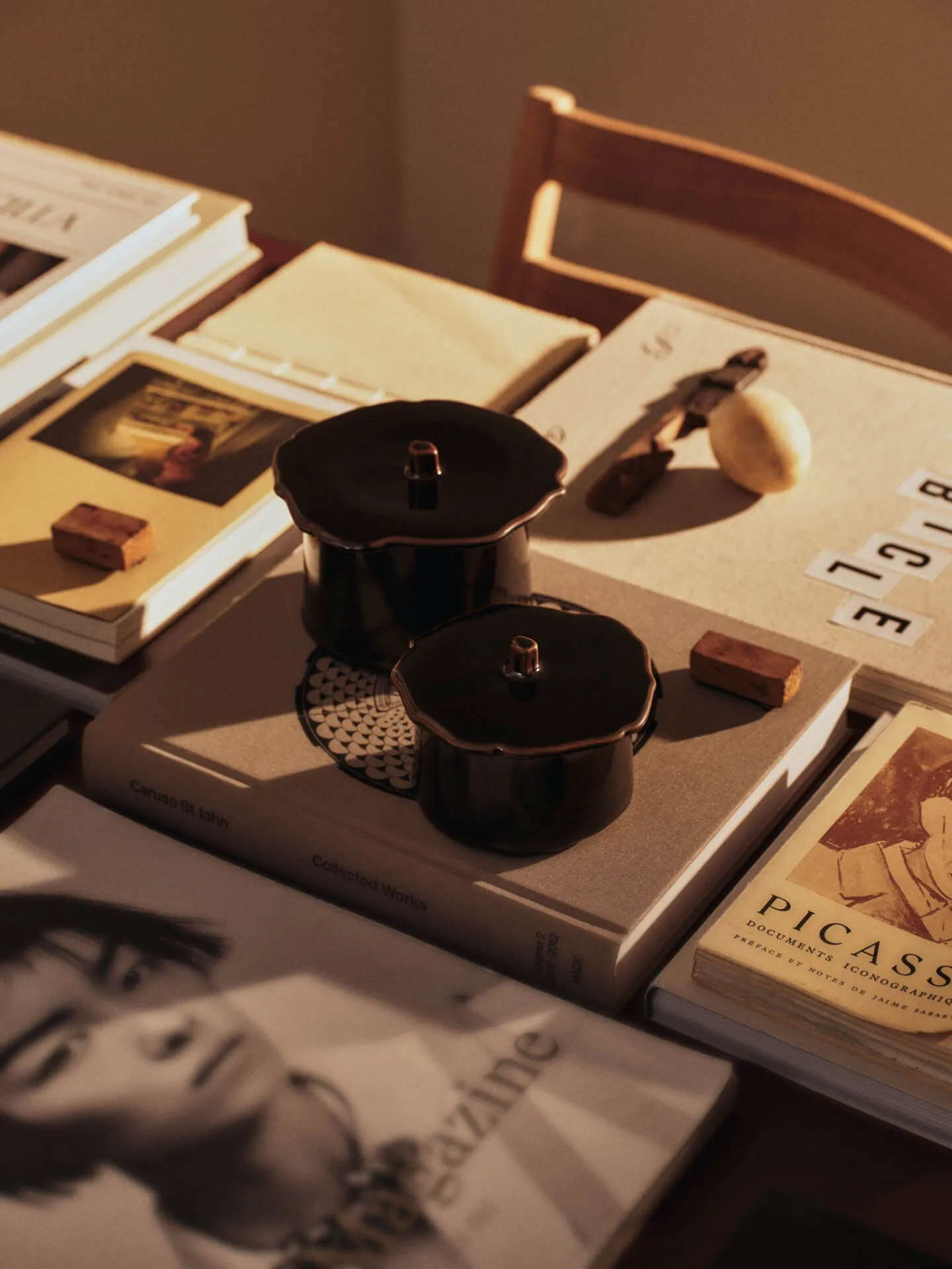 Marnen krukke med låg, Carob brown, Ø13×7 cm Ferm Living