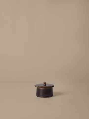 Marnen krukke med låg - Carob brown, Ø13×7 cm - Ferm Living