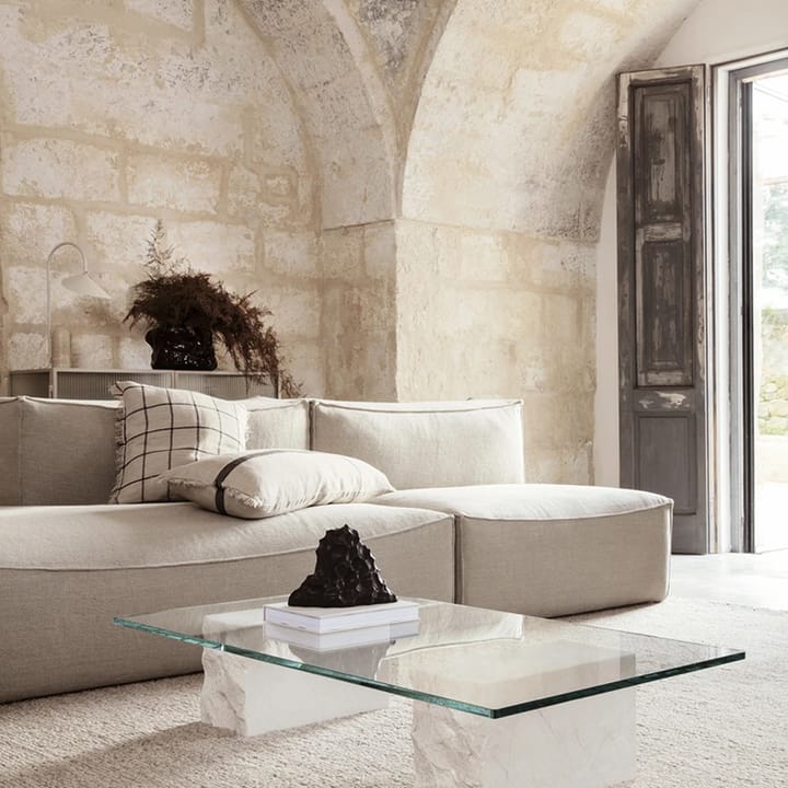 Mineral sofabord, glas, base i marmor Ferm Living