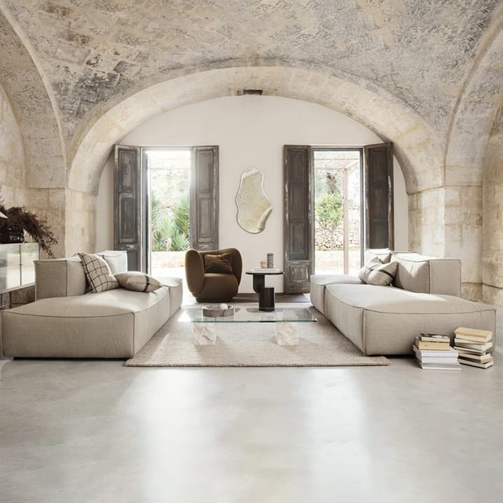 Mineral sofabord, glas, base i marmor Ferm Living