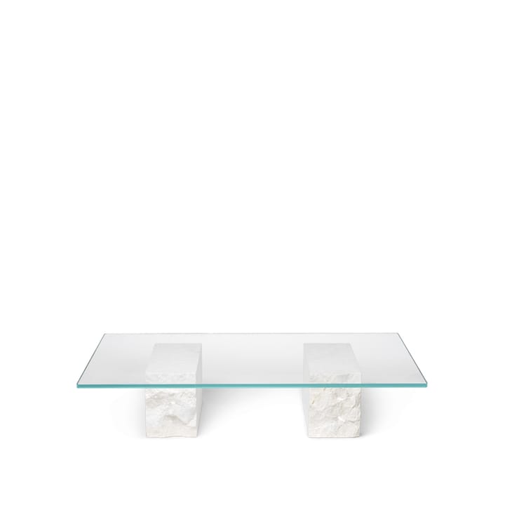 Mineral sofabord - glas, base i marmor - Ferm LIVING