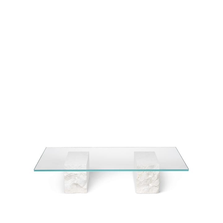 Mineral sofabord - glas, base i marmor - ferm LIVING