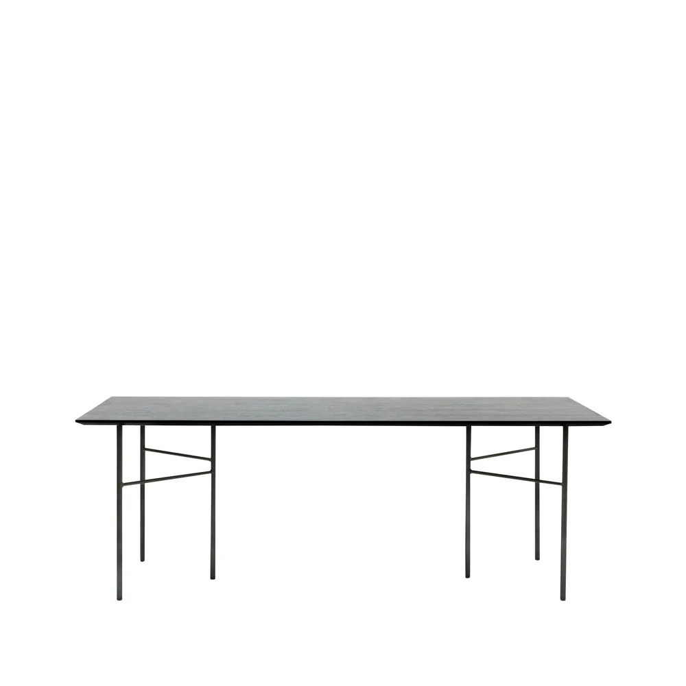 Mingle spisebord, oak black, 210cm, sorte metalben Ferm Living