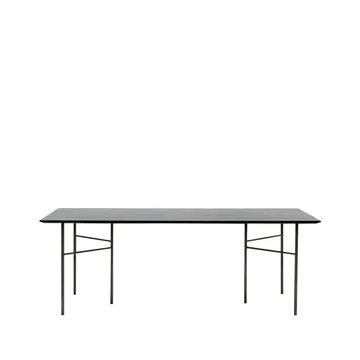 Mingle spisebord - oak black, 210cm, sorte metalben - Ferm Living