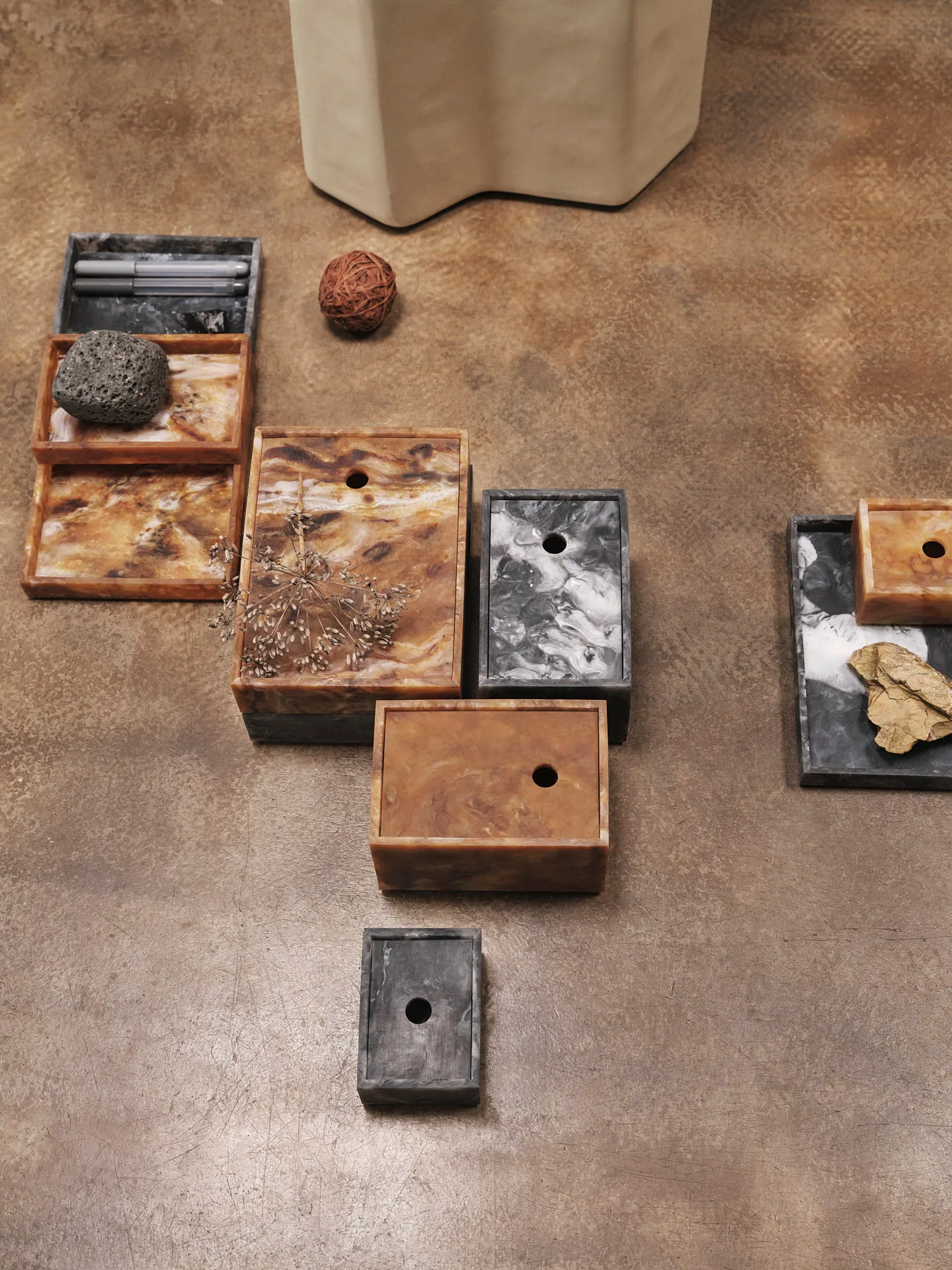 Mist opbevaringsboks 10x15 cm, Charcoal Ferm Living