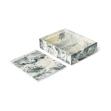 Mist opbevaringsboks 15x20 cm - Emerald-off white - Ferm Living