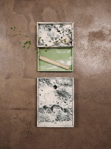 Mist opbevaringsboks 15x20 cm - Emerald-off white - Ferm Living