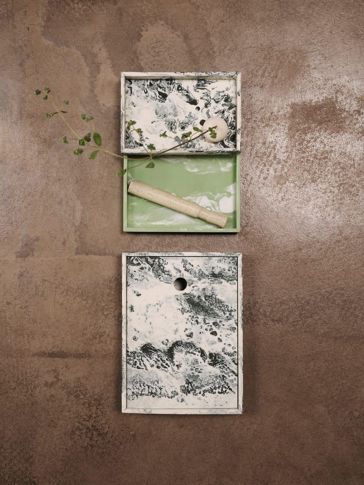 Mist opbevaringsboks 15x20 cm, Emerald-off white Ferm Living
