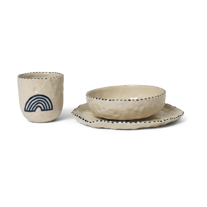 Naive børneservice 3 dele, Deep blue Ferm Living