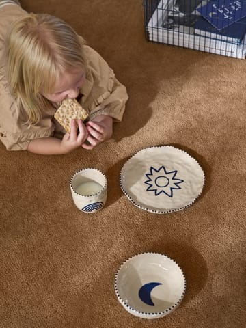 Naive børneservice 3 dele - Deep blue - Ferm Living