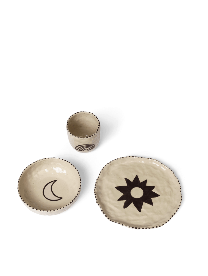 Naive børneservice 3 dele, Red brown Ferm Living