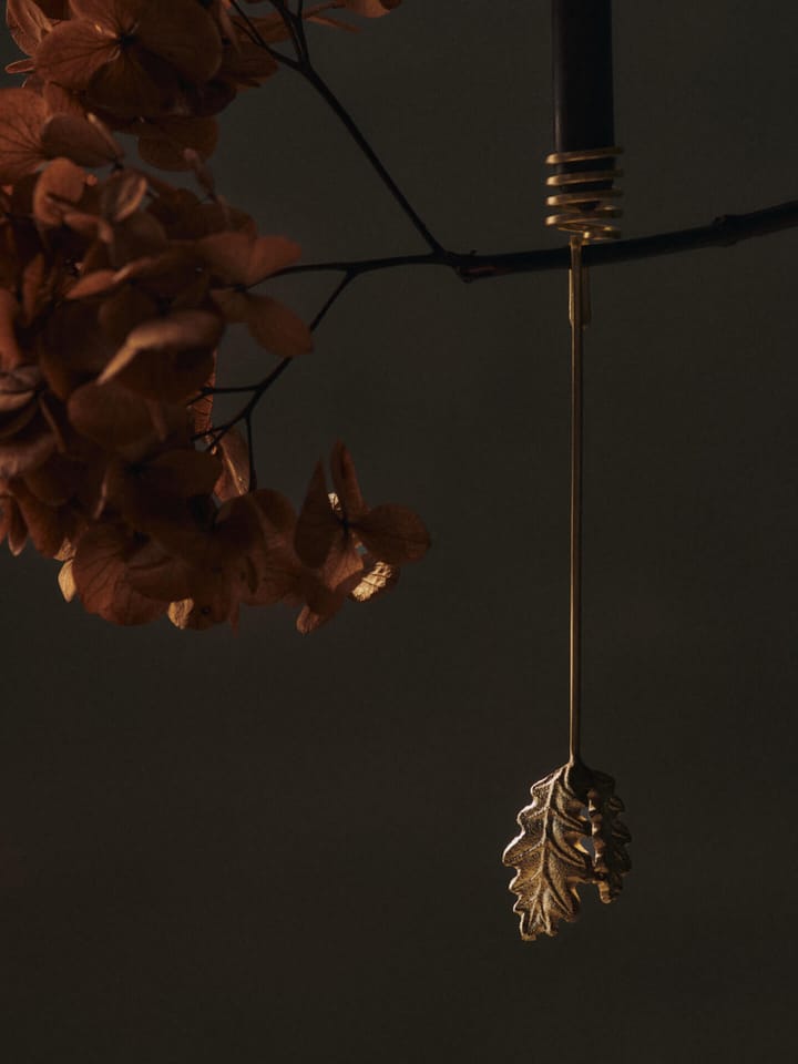 Oak leaf christmas tree lysestage 4-pak, Brass Ferm Living