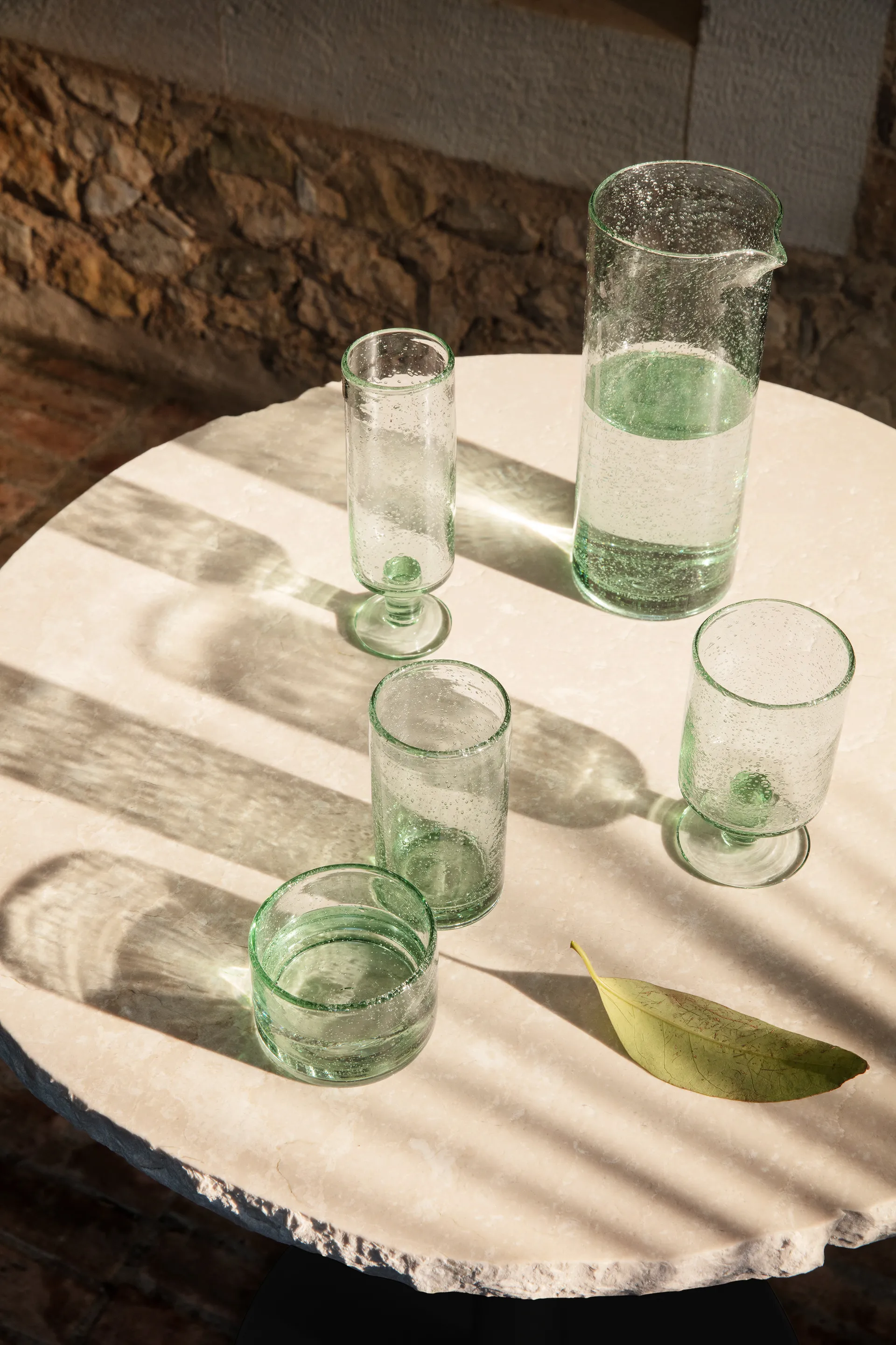 Oli vandglas lavt 11 cl, Recycled clear Ferm Living