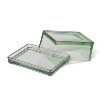 Oliven glasæske/boks 14,5x10,5x7 cm - Recycled clear - ferm LIVING