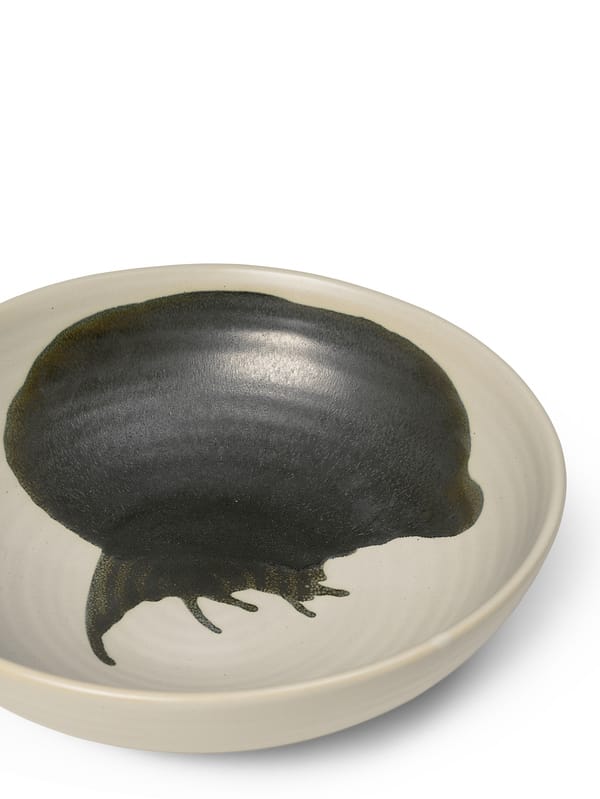 Omhu skål large Ø28 cm, Offwhite/Charcoal Ferm Living