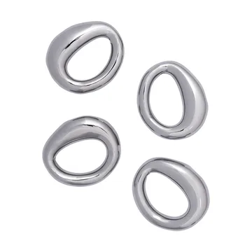 Orrith serviettering 4-pak - Silver - Ferm Living