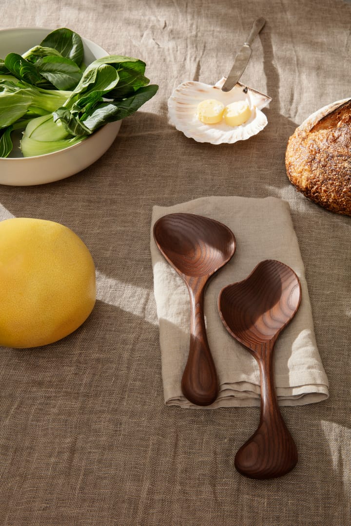 Os salatbestik 2 dele, Dark brown Ferm Living