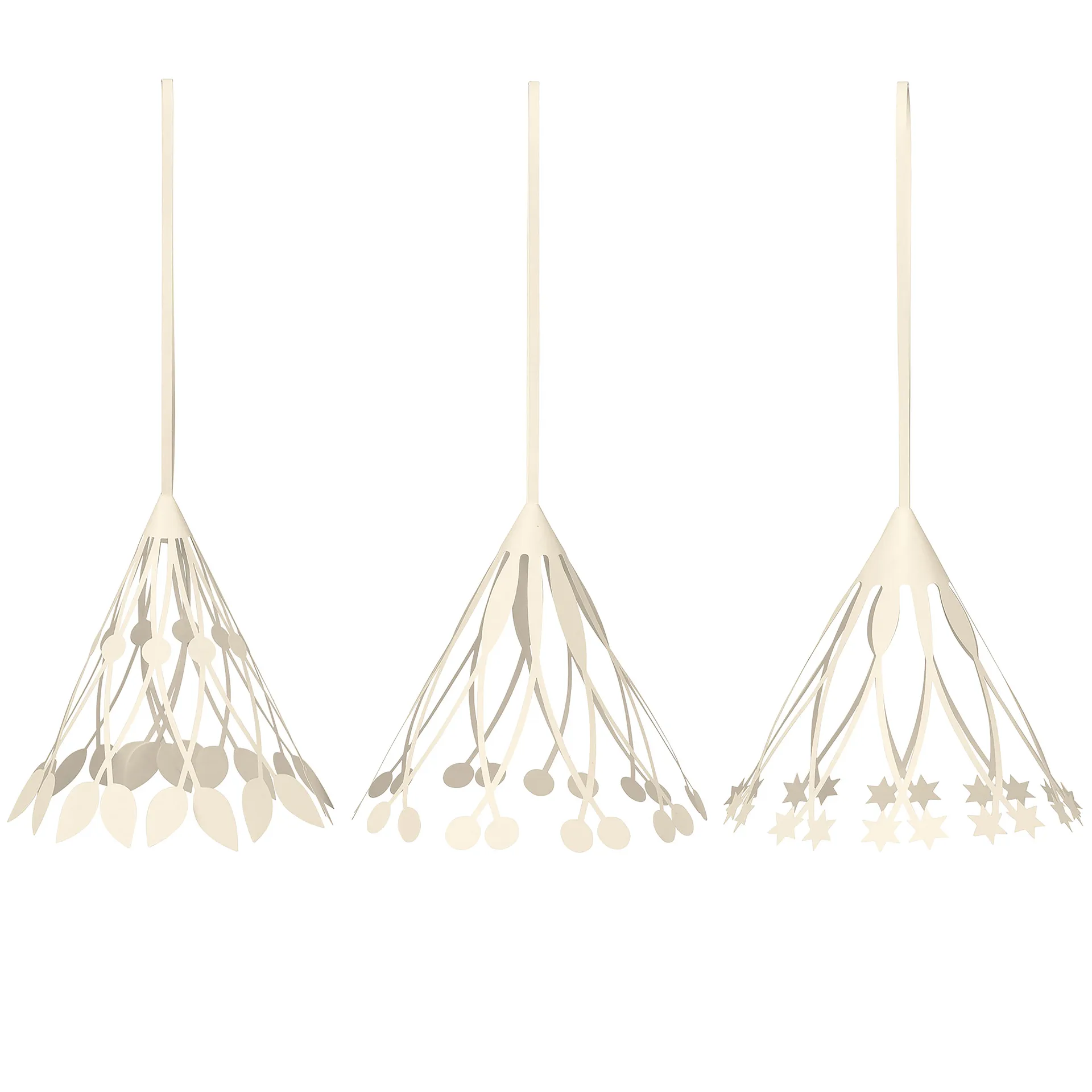 Paper tassels juleophæng Ø10 cm 3-pak, Offwhite Ferm Living