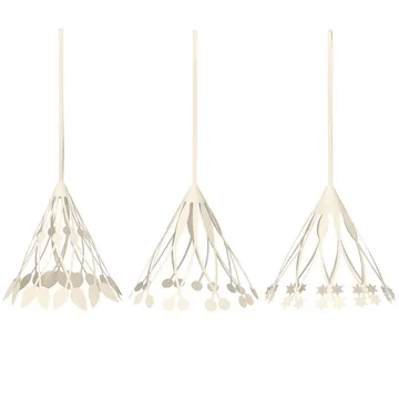 Paper tassels juleophæng Ø10 cm 3-pak - Offwhite - Ferm Living