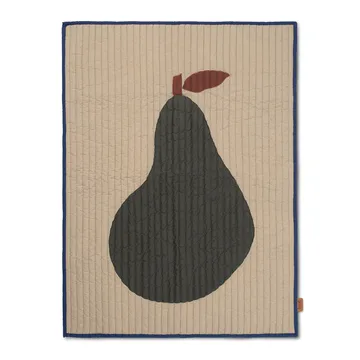 Pear plaid 80x110 cm - Sand-mørkegrøn - Ferm Living