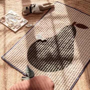 Pear plaid 80x110 cm - Sand-mørkegrøn - Ferm Living