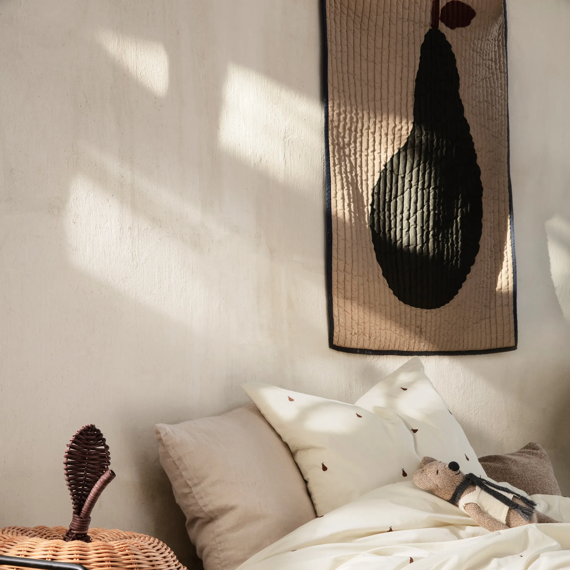 Pear plaid 80x110 cm, Sand-mørkegrøn Ferm Living