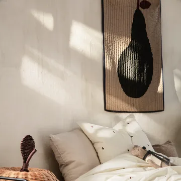 Pear plaid 80x110 cm - Sand-mørkegrøn - Ferm Living
