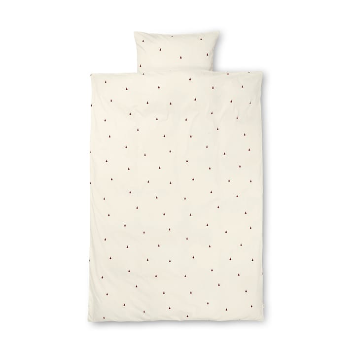Pear sengetøj 100x140 cm - Off white-cinnamon - ferm LIVING