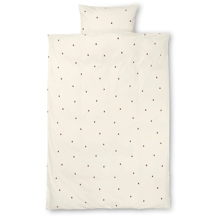 Pear sengetøj 140x200 cm - Off white-cinnamon - Ferm Living