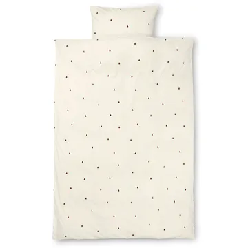Pear sengetøj 140x200 cm - Off white-cinnamon - Ferm Living