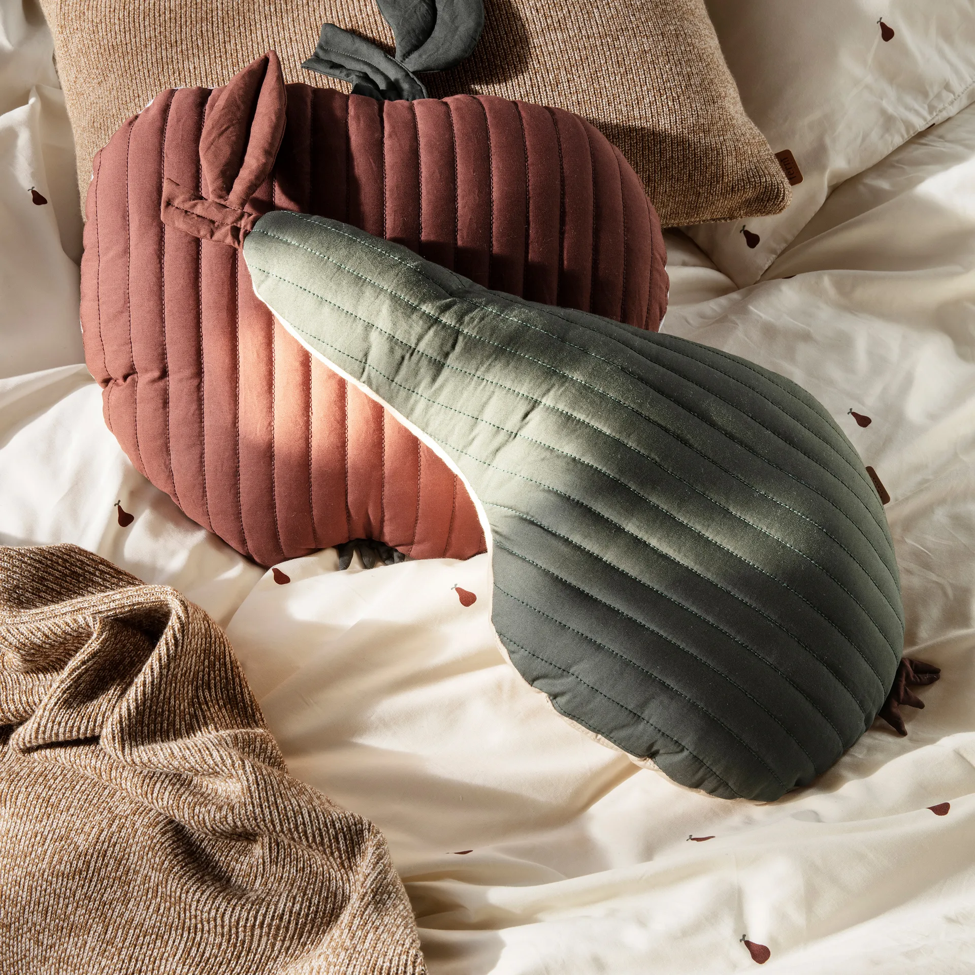 Pear sengetøj 70x100 cm, Off white-cinnamon Ferm Living