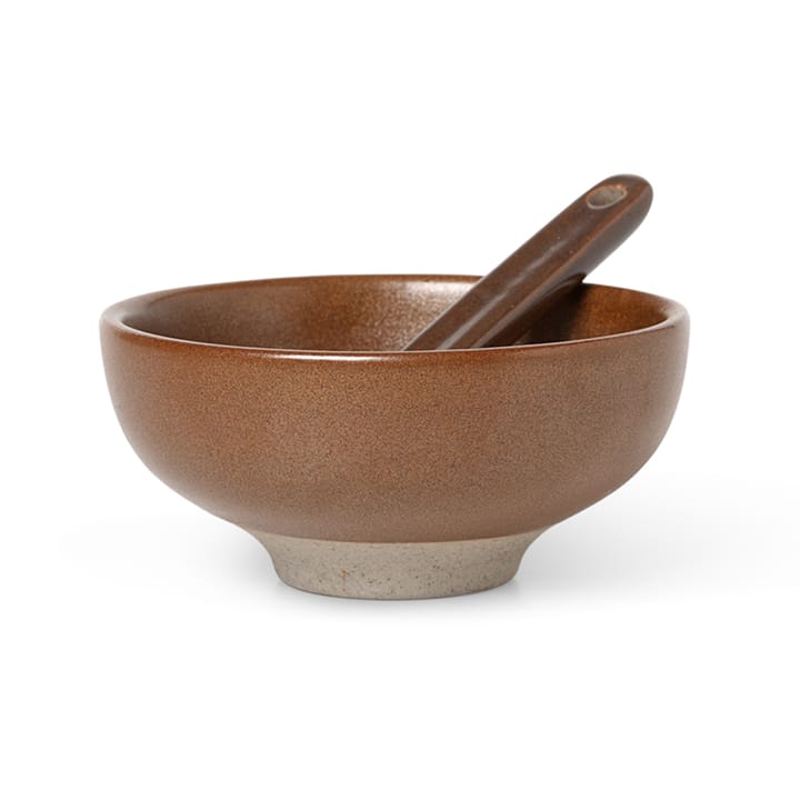 Petite saltskål med ske 2 dele, Chocolate
​ Ferm Living