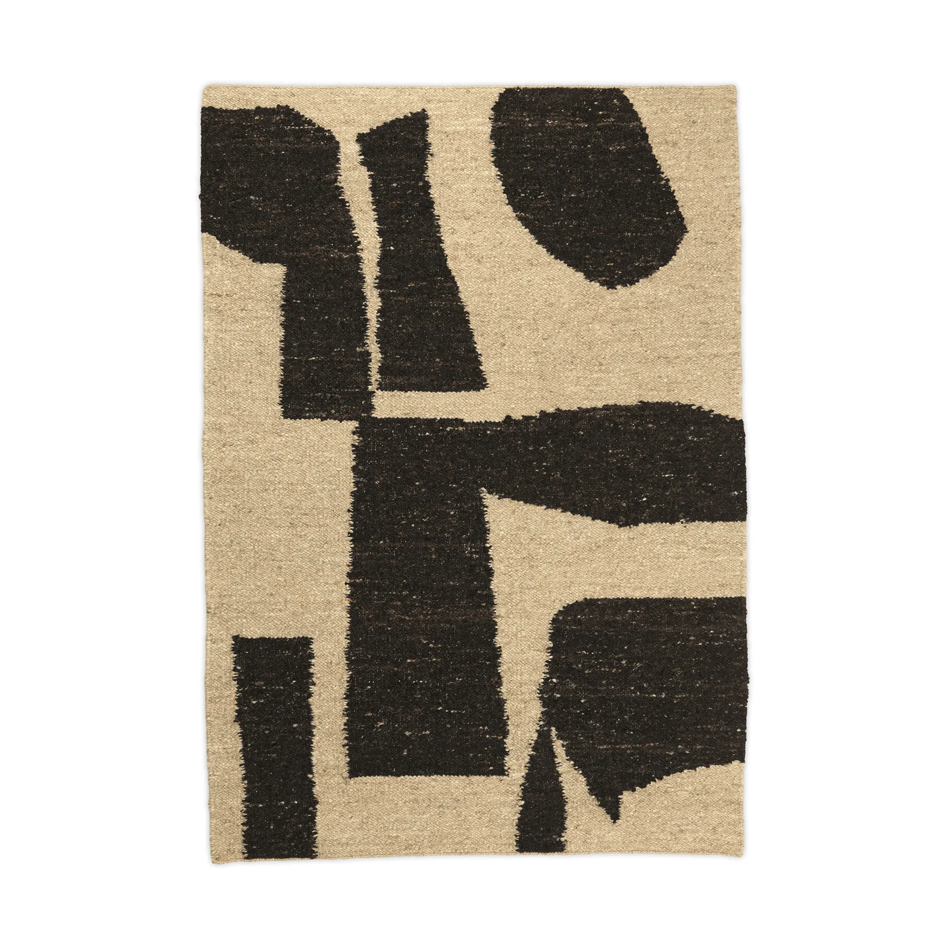 Piece uldtæppe, Offwhite/Coffee, 140x200 cm Ferm Living