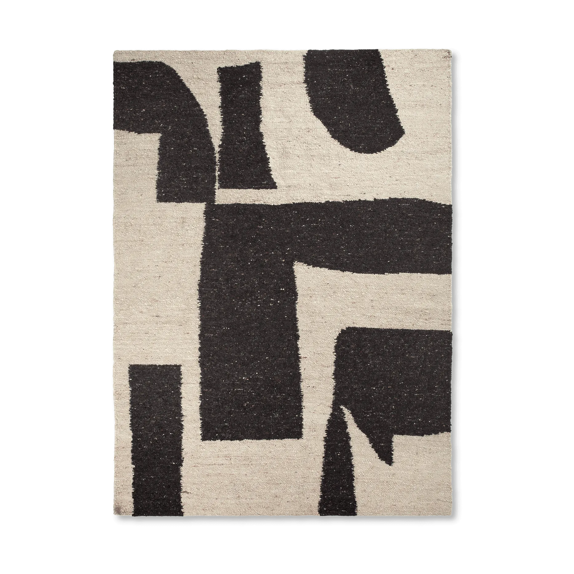 Piece uldtæppe, Offwhite/Coffee, 200x300 cm Ferm Living