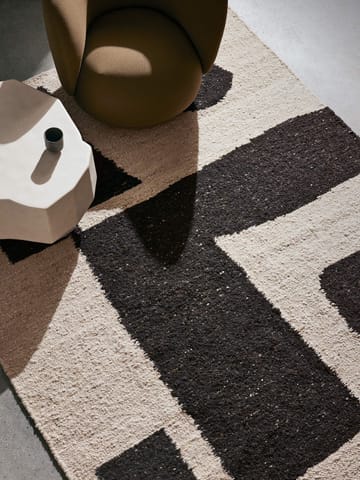 Piece uldtæppe - Offwhite/Coffee, 200x300 cm - Ferm Living