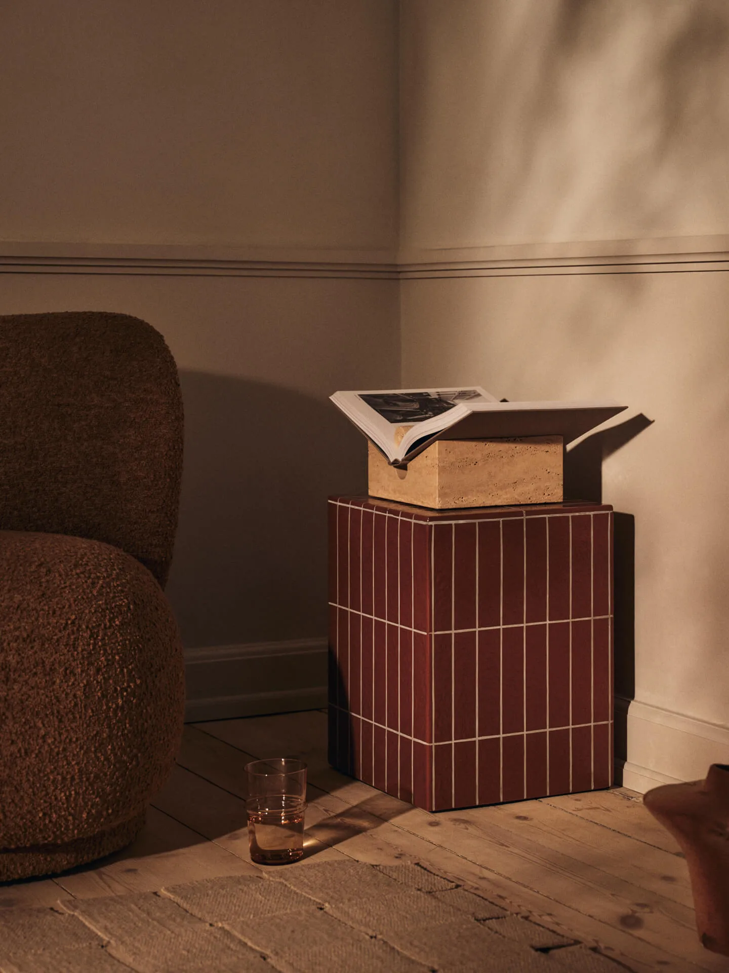 Pillar sidebord, Brown, 32x32x42 cm Ferm Living