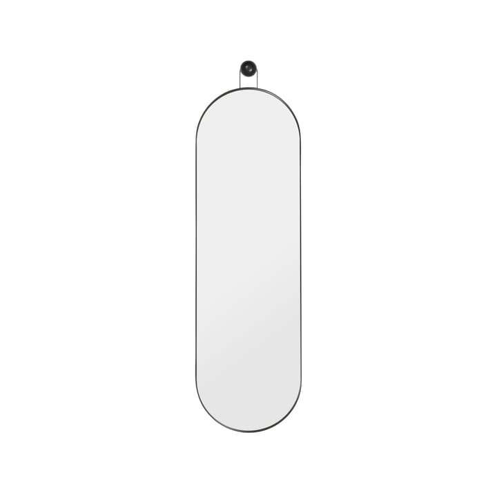 Poise ovalt spejl - sort - Ferm Living