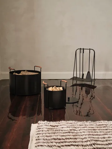 Port brændekurv, 42x40x32,4 cm - Black - Ferm Living
