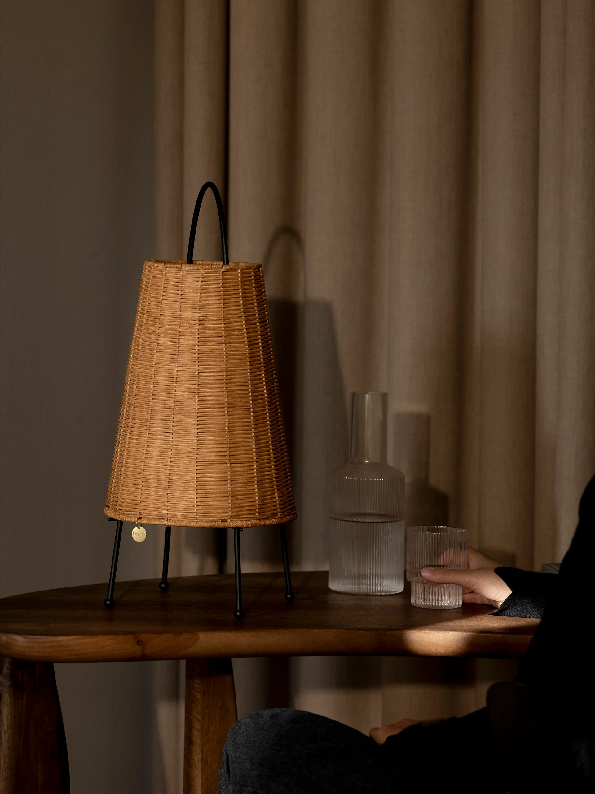 Porti Braided bordlampe 50 cm, Natural Ferm Living